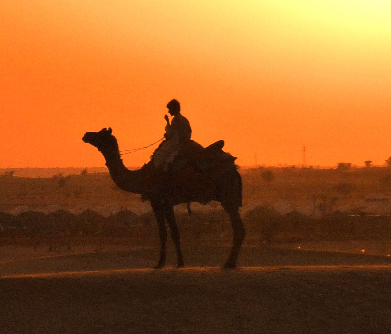 Coucher sur le désert du Thar (Rajasthan, Inde)