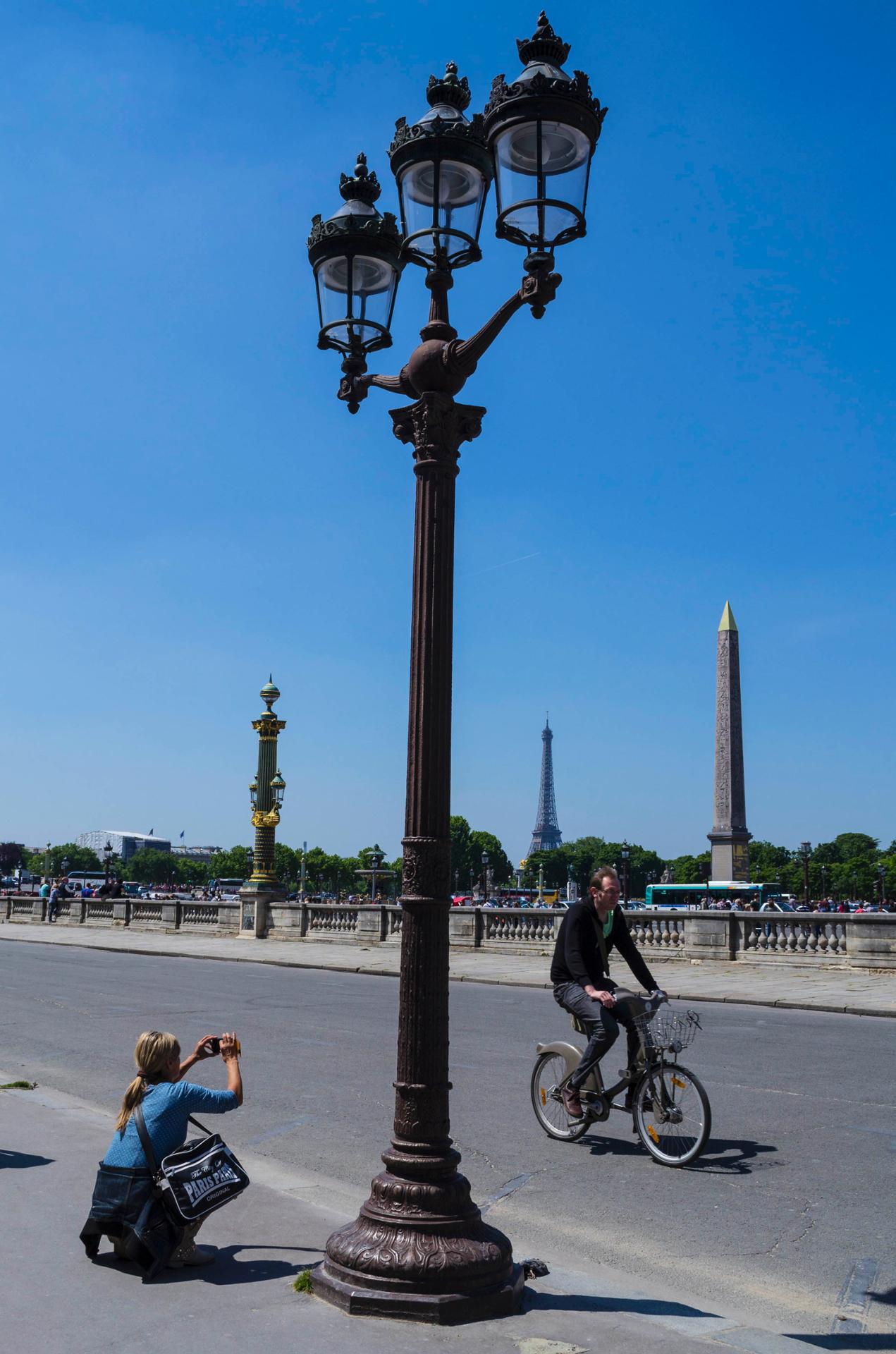 Enfilade de monuments, place de la Concorde, Paris