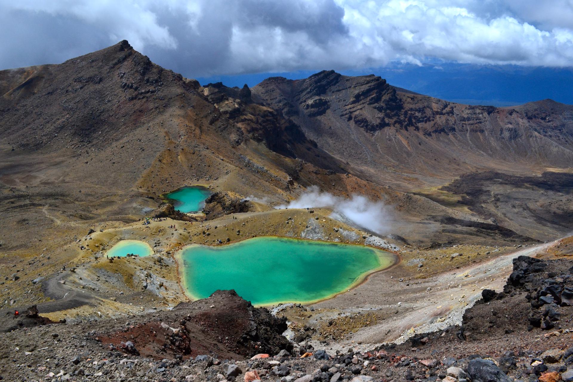 Nouvelle-Zélande, lacs émeraudes, Tongariro crossing