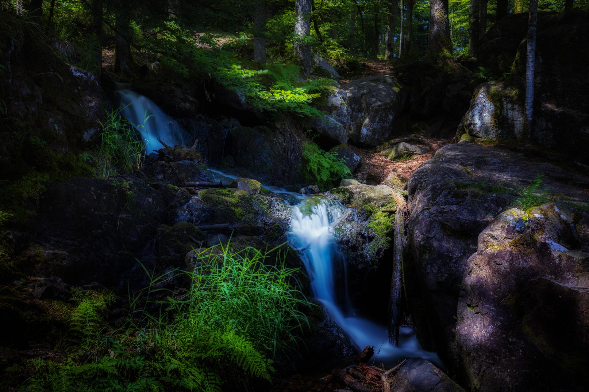 Sur le haut de la Grande Cascade du Tendon