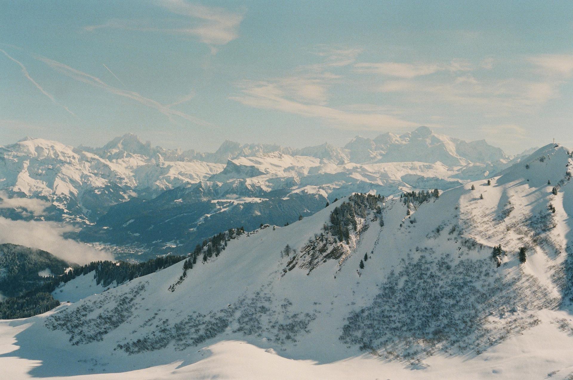 Massif du Mont-Blanc depuis le Praz-de-Lys, 2015