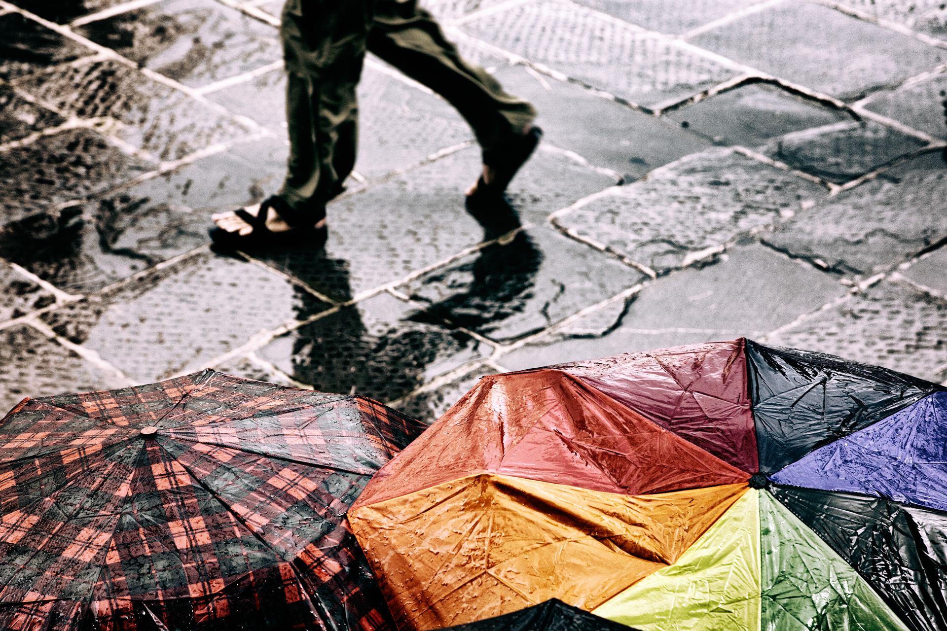 Sous la pluie