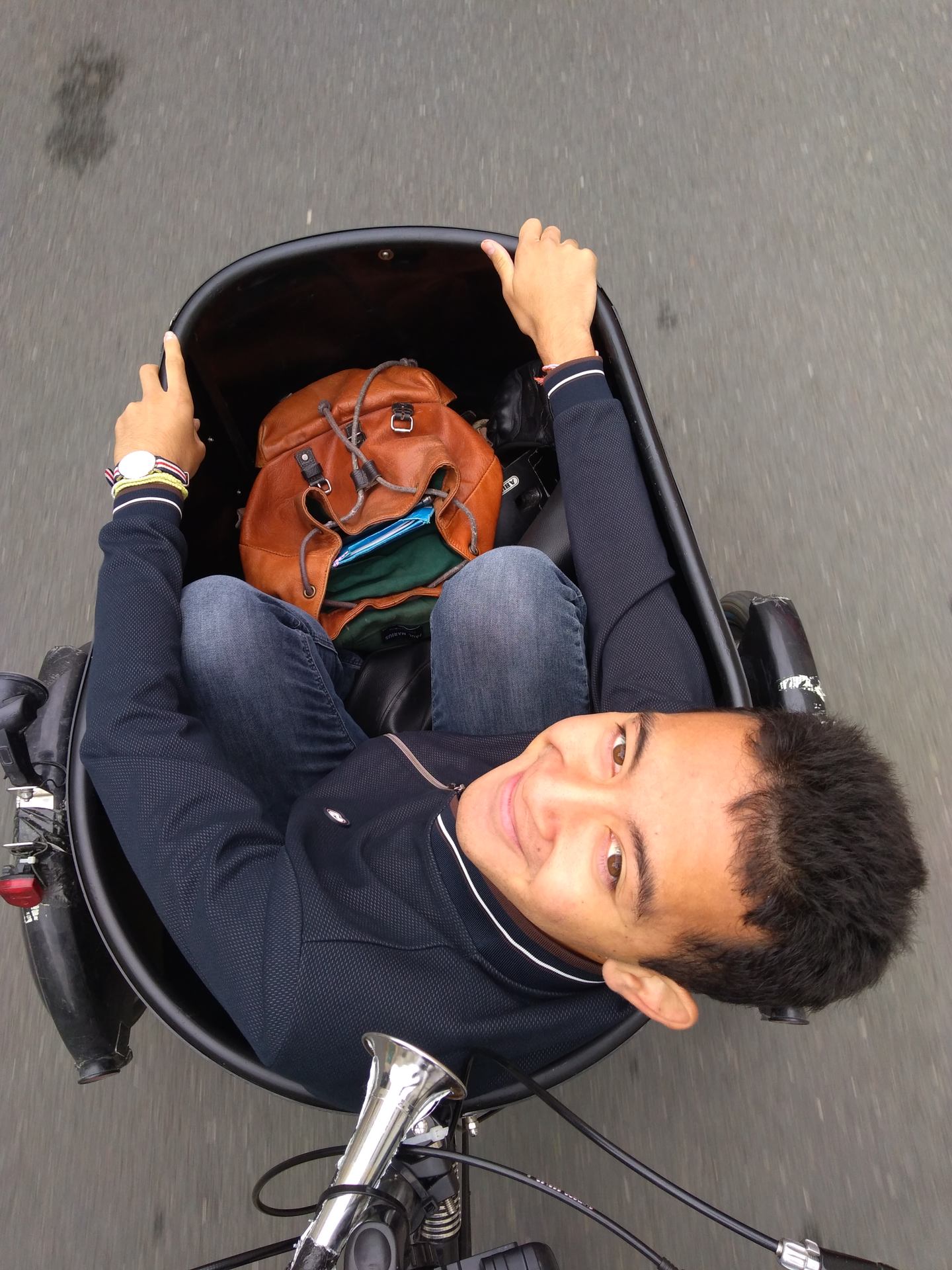 Tommy in the Tuk-tuk