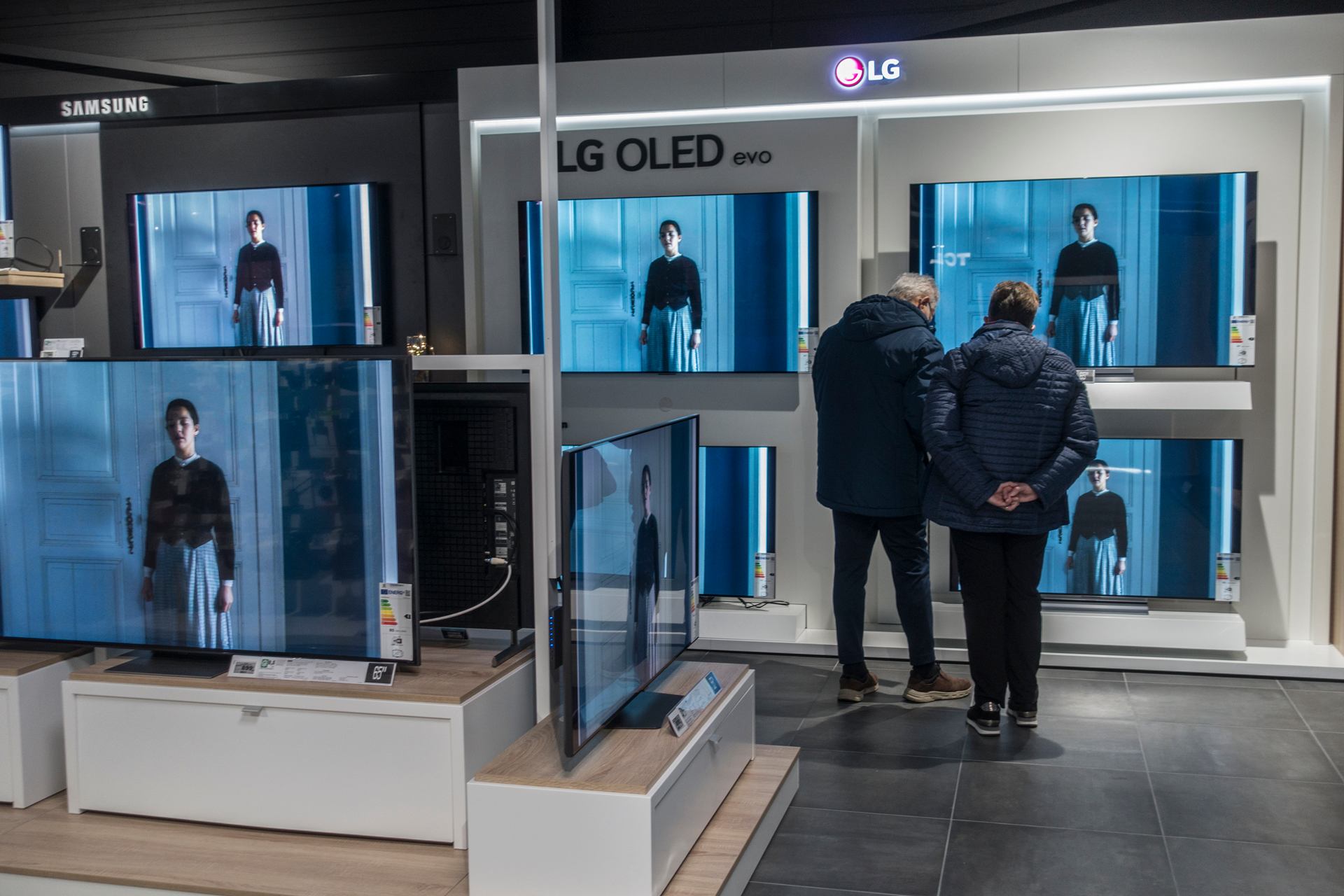 La femme au tablier bleu