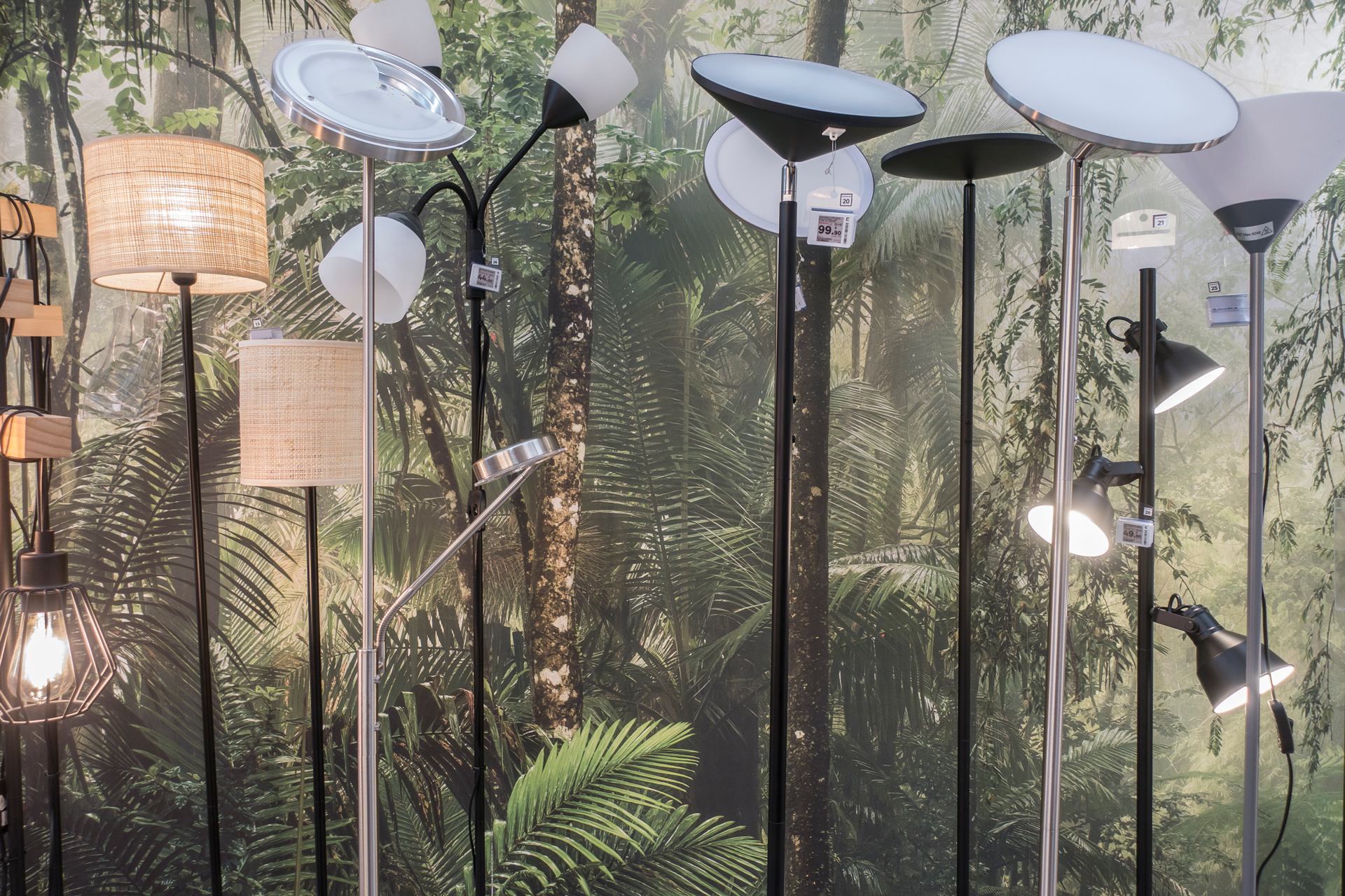 Forêt de lampadaires