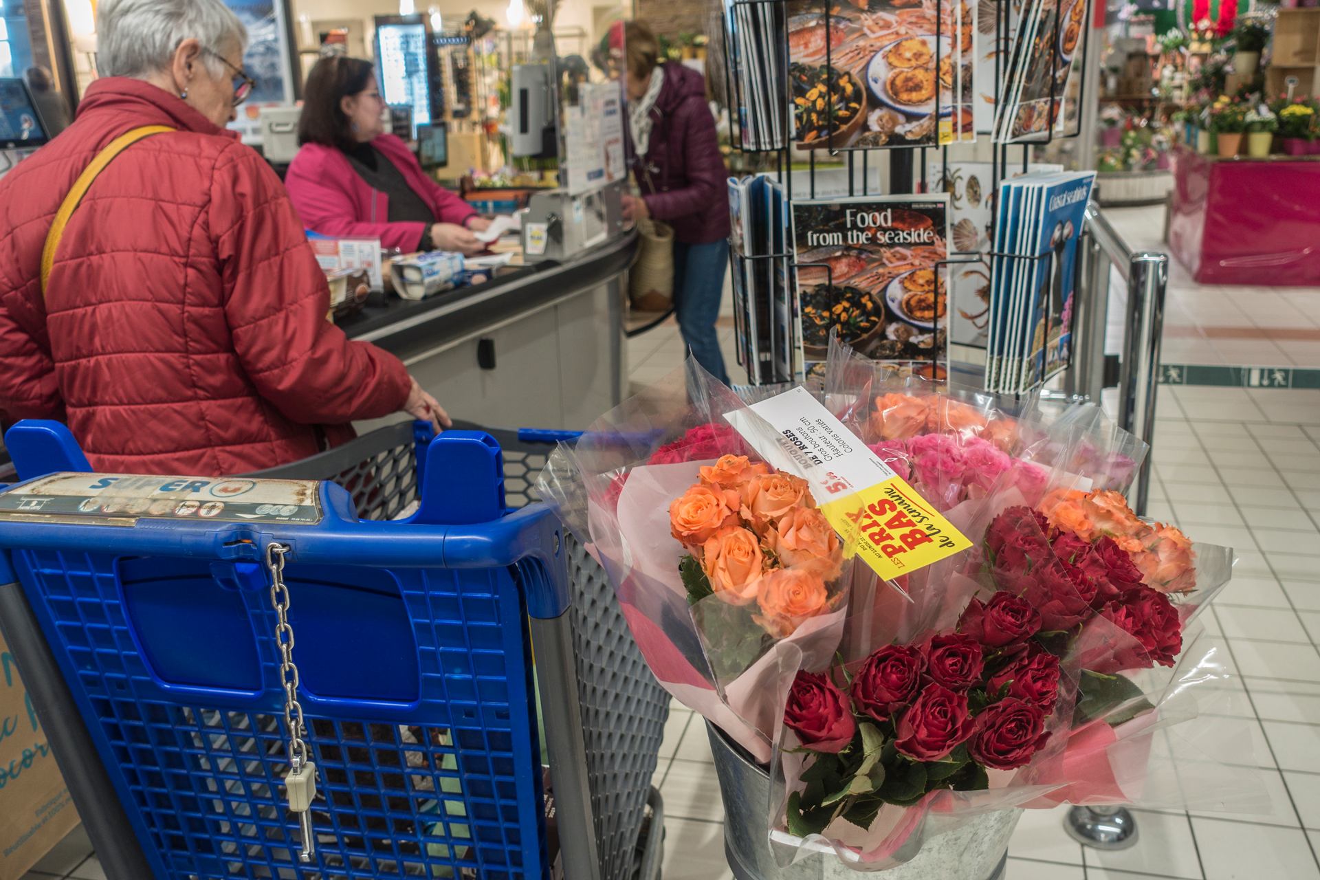 Fleurs à la caisse