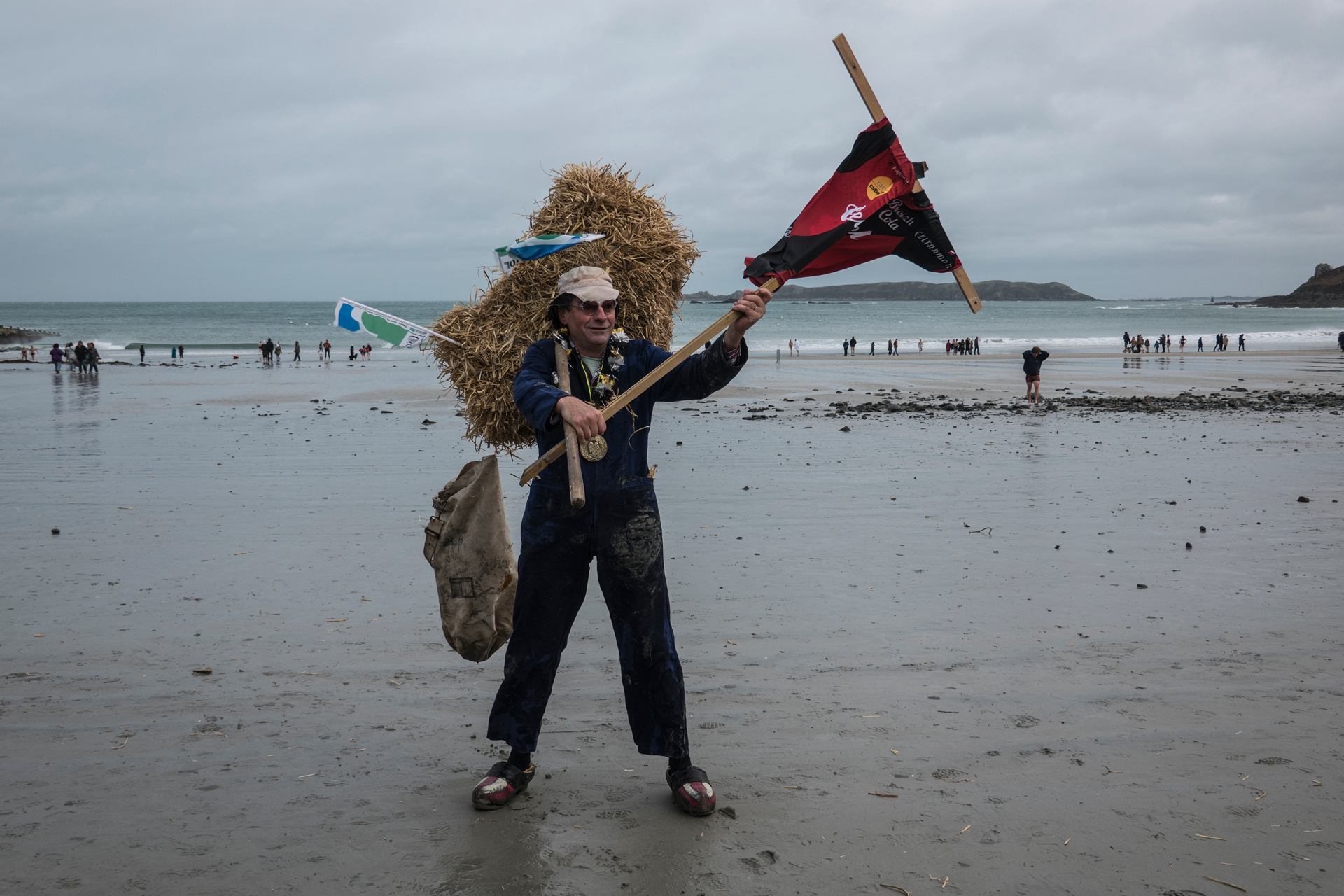 Manifestant à la plage