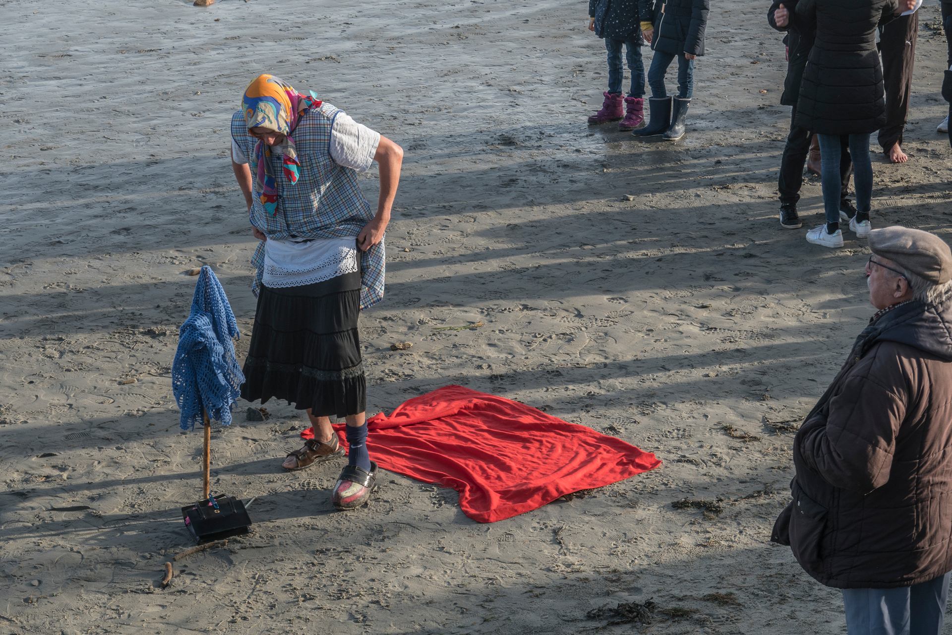 Déshabillage sur la plage