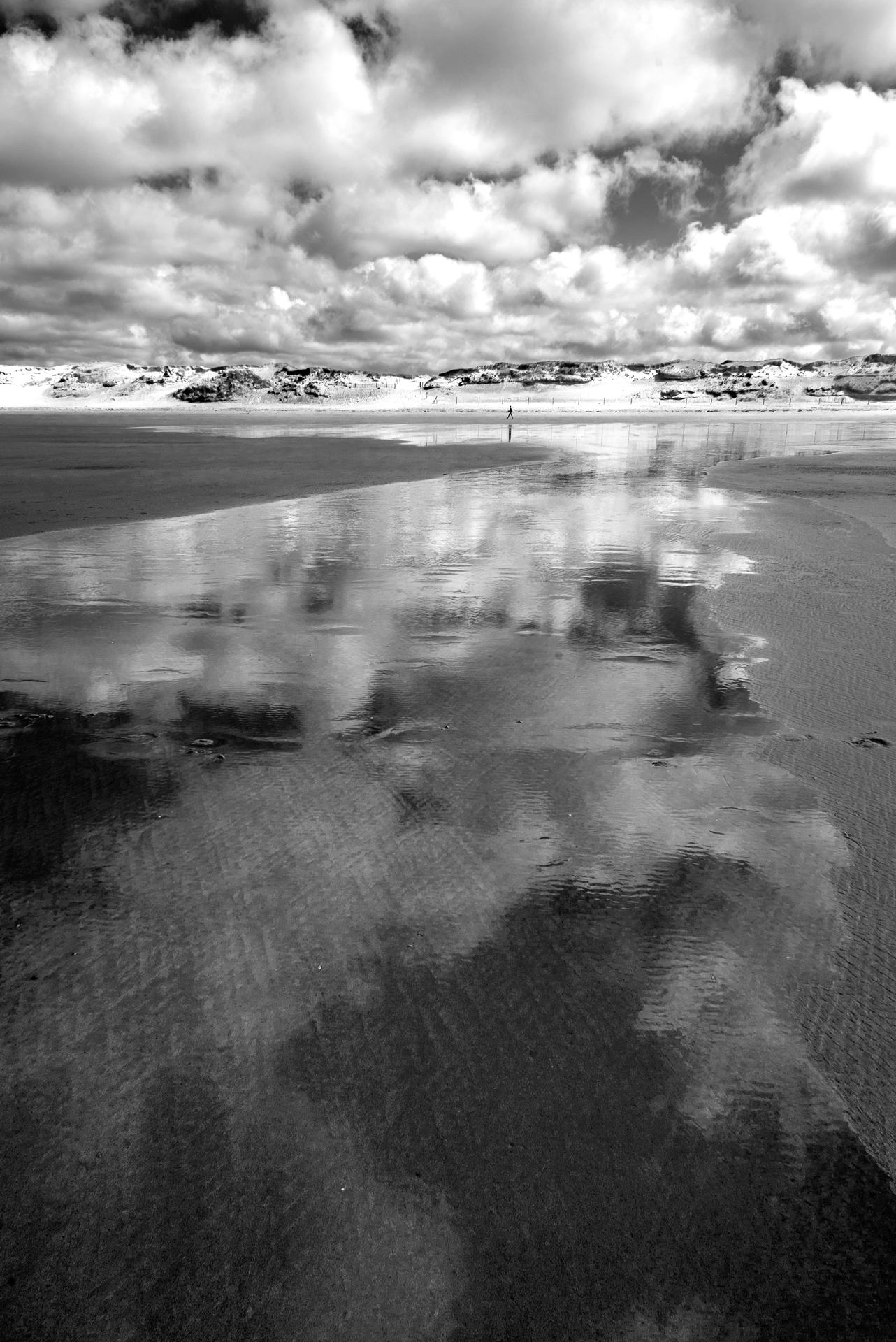 silhouette au loin...