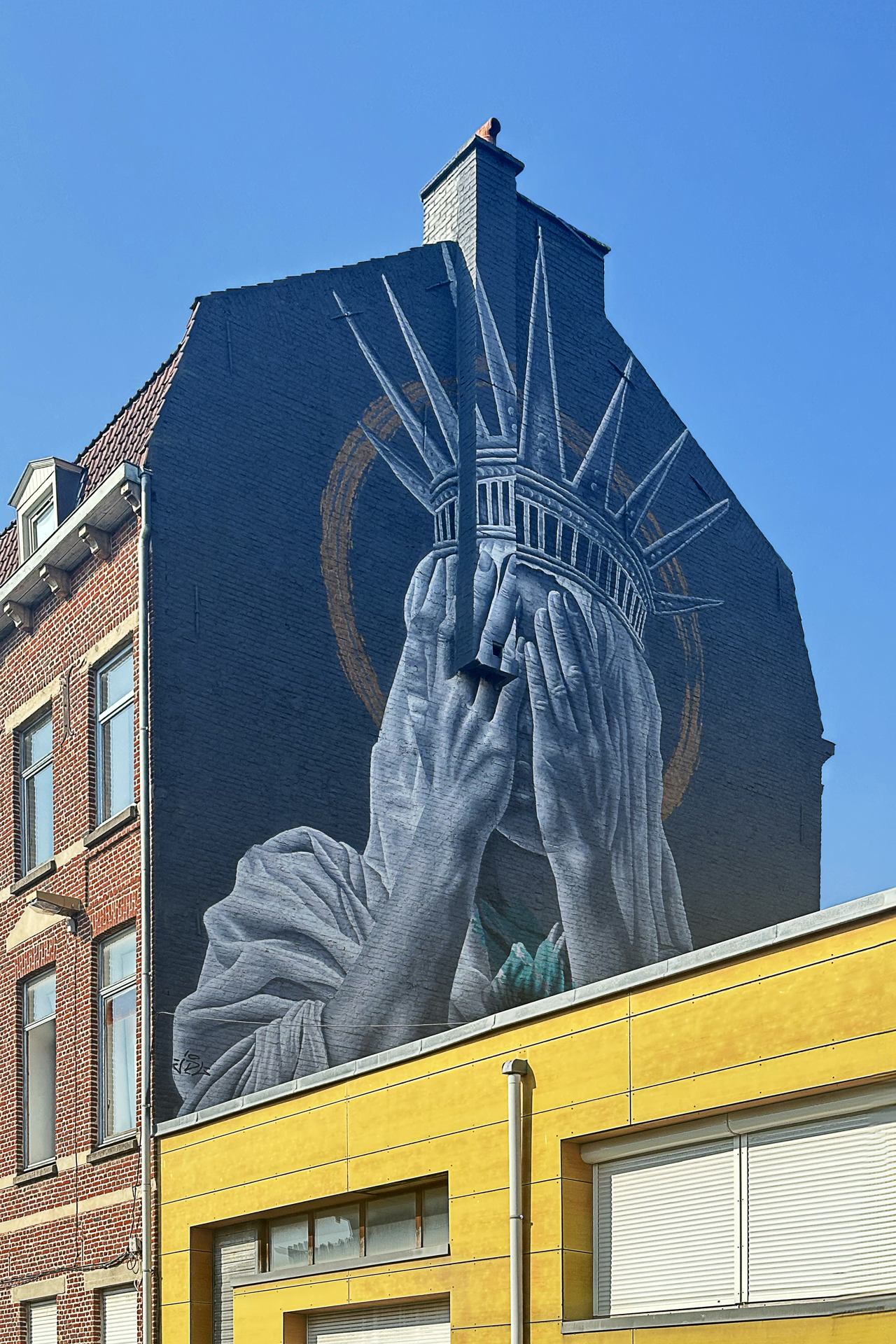 La protestation silencieuse de la statue de la Liberté