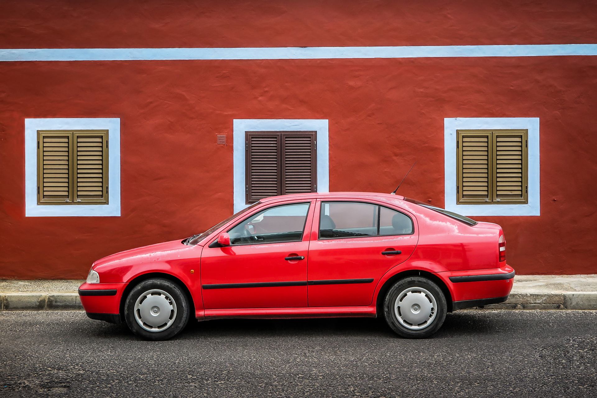 la voiture rouge de El cotillo