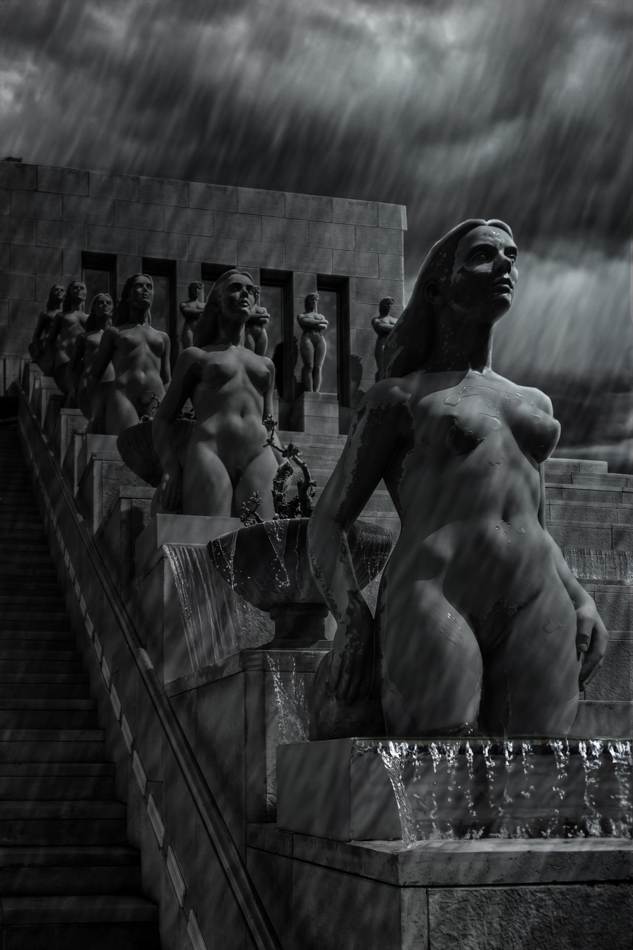 Les sculptures du Palais des congrès