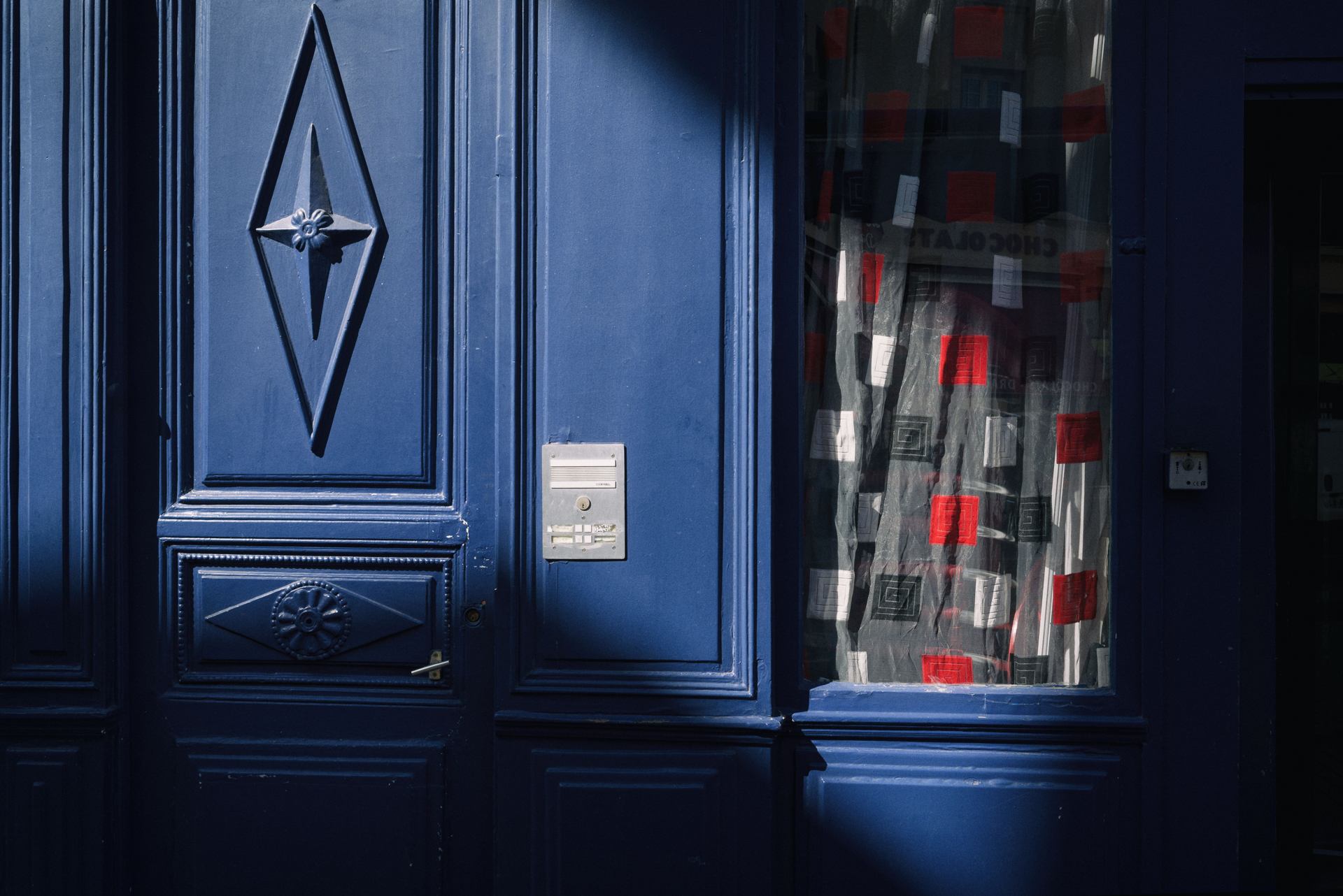 behind the blue door