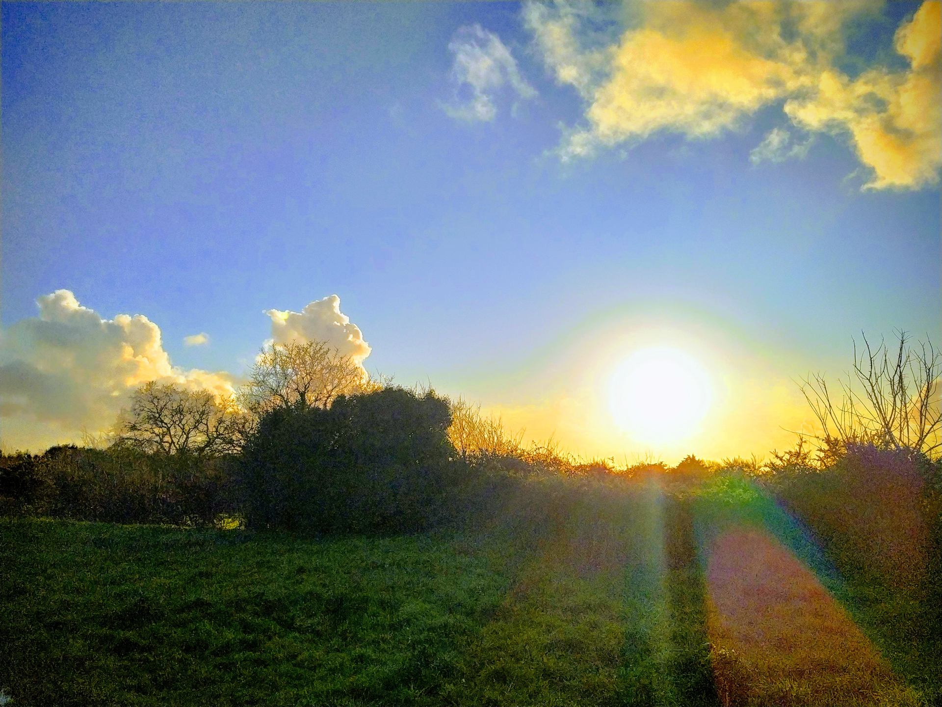 Bronzage au couché de soleil