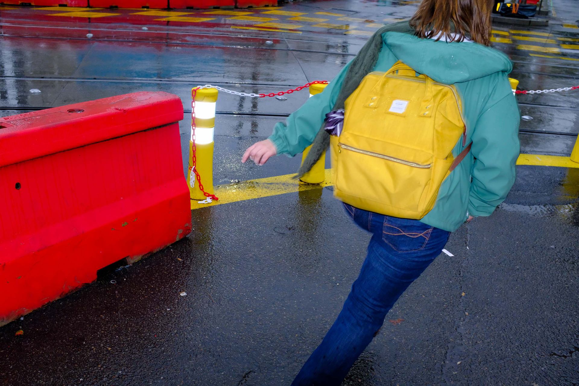 Tilted to the right ...