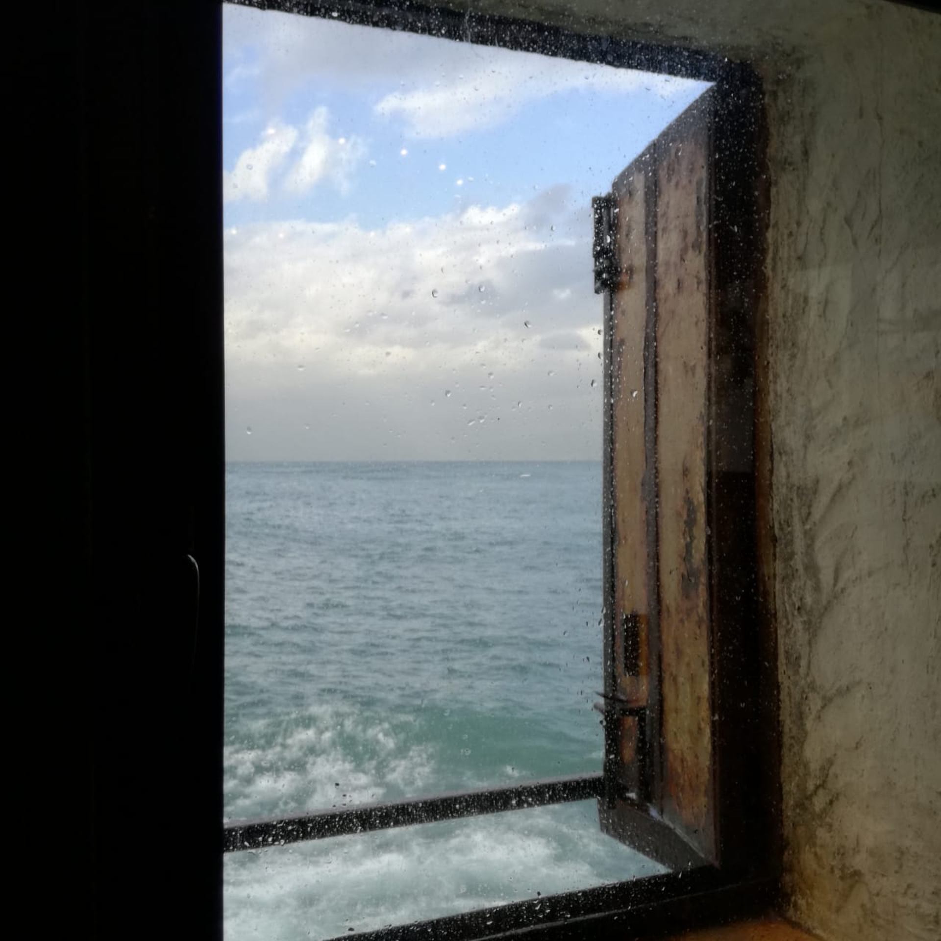 Behind the window - Mediterranean sea! 
