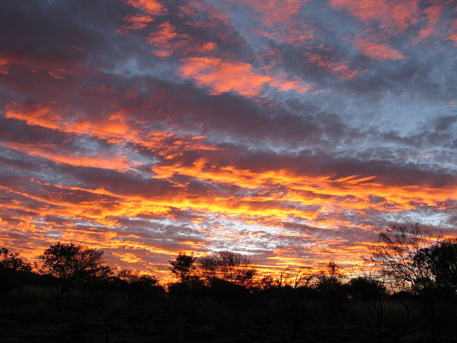 Red Center Australie coucher de soleil