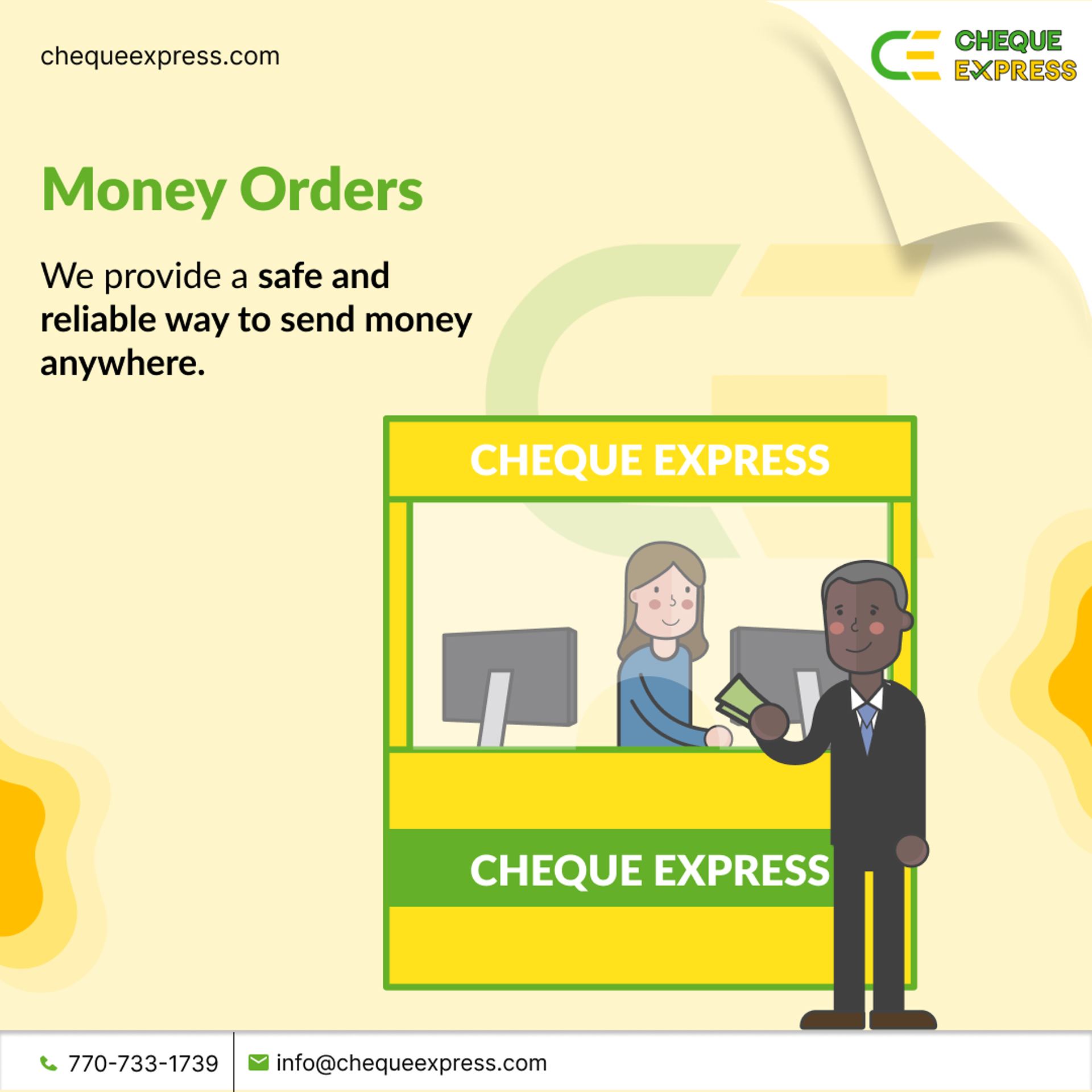 Money Order Services USA - Safe &amp; Reliable Transfers | Cheque Express