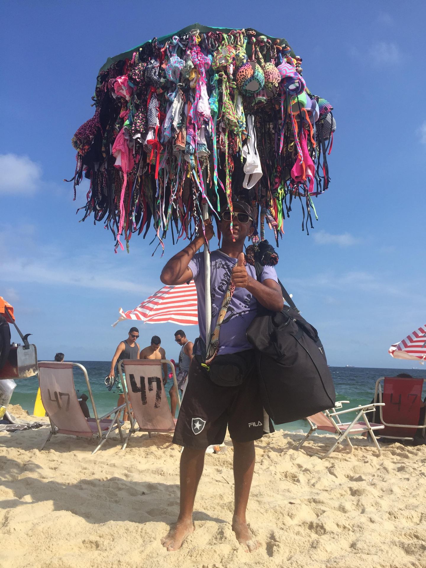 Sur la plage de Copacabana