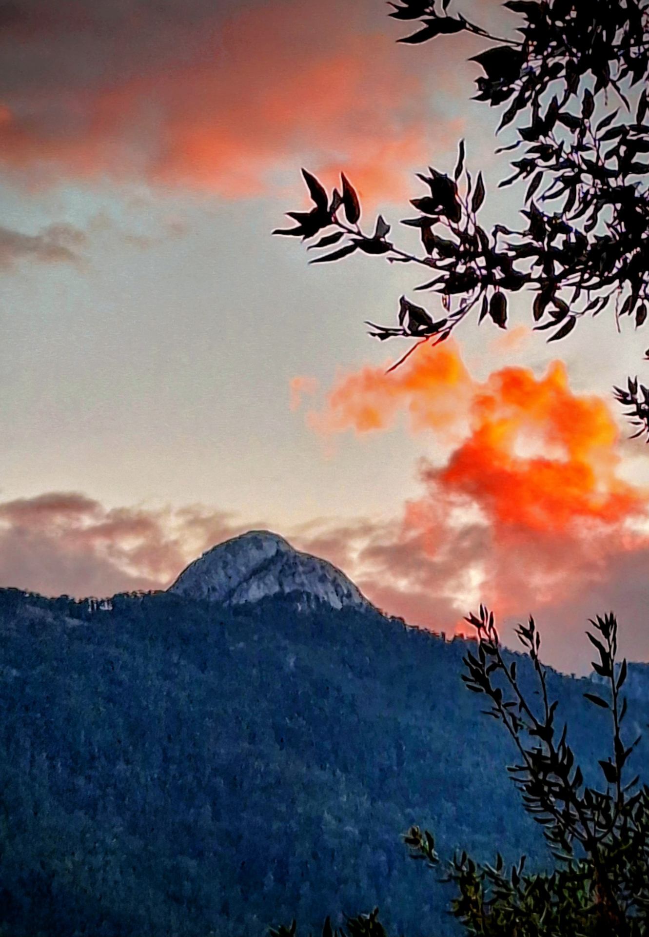 Coucher du Soleil sur les cimes