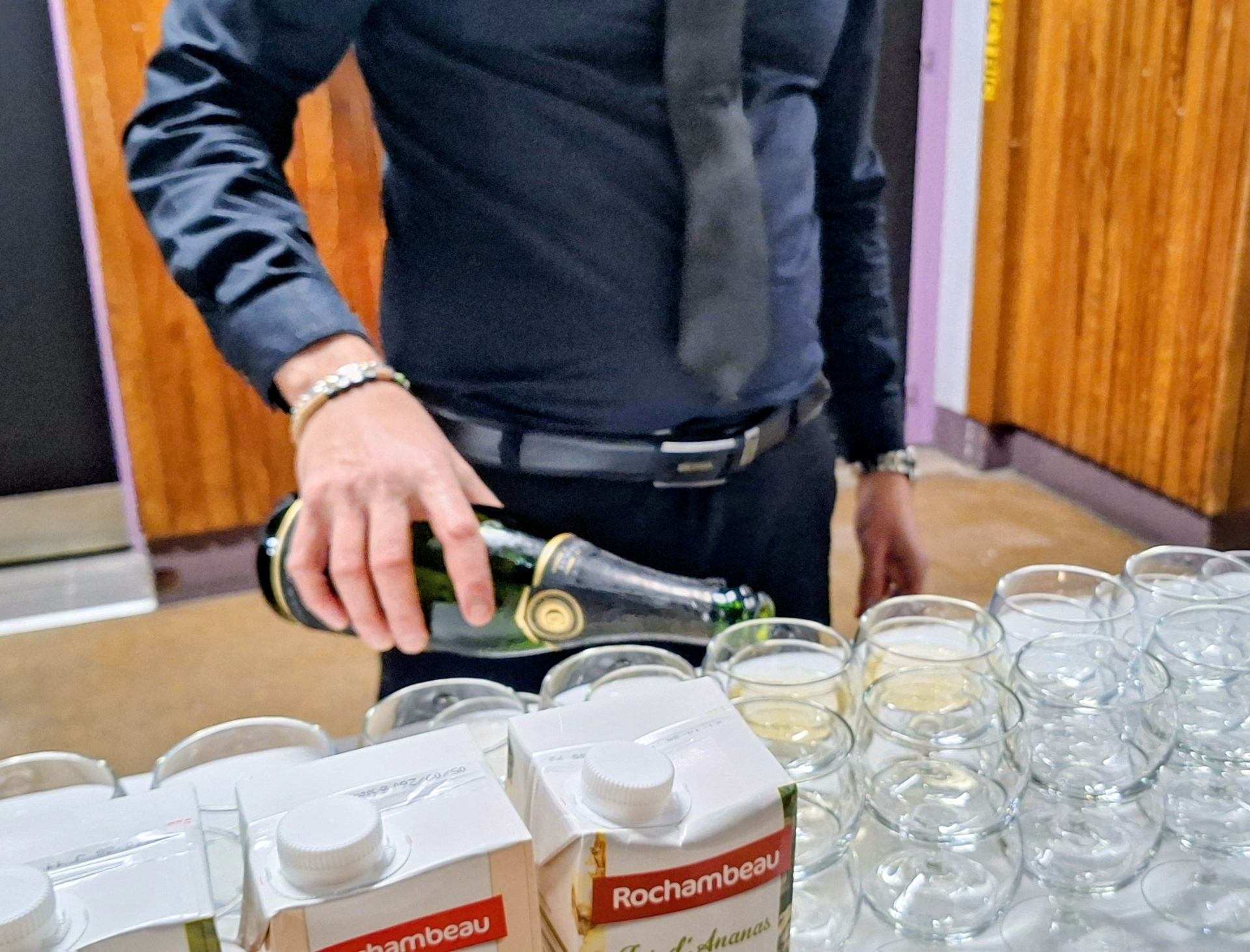 Lors des vœux de la mairie