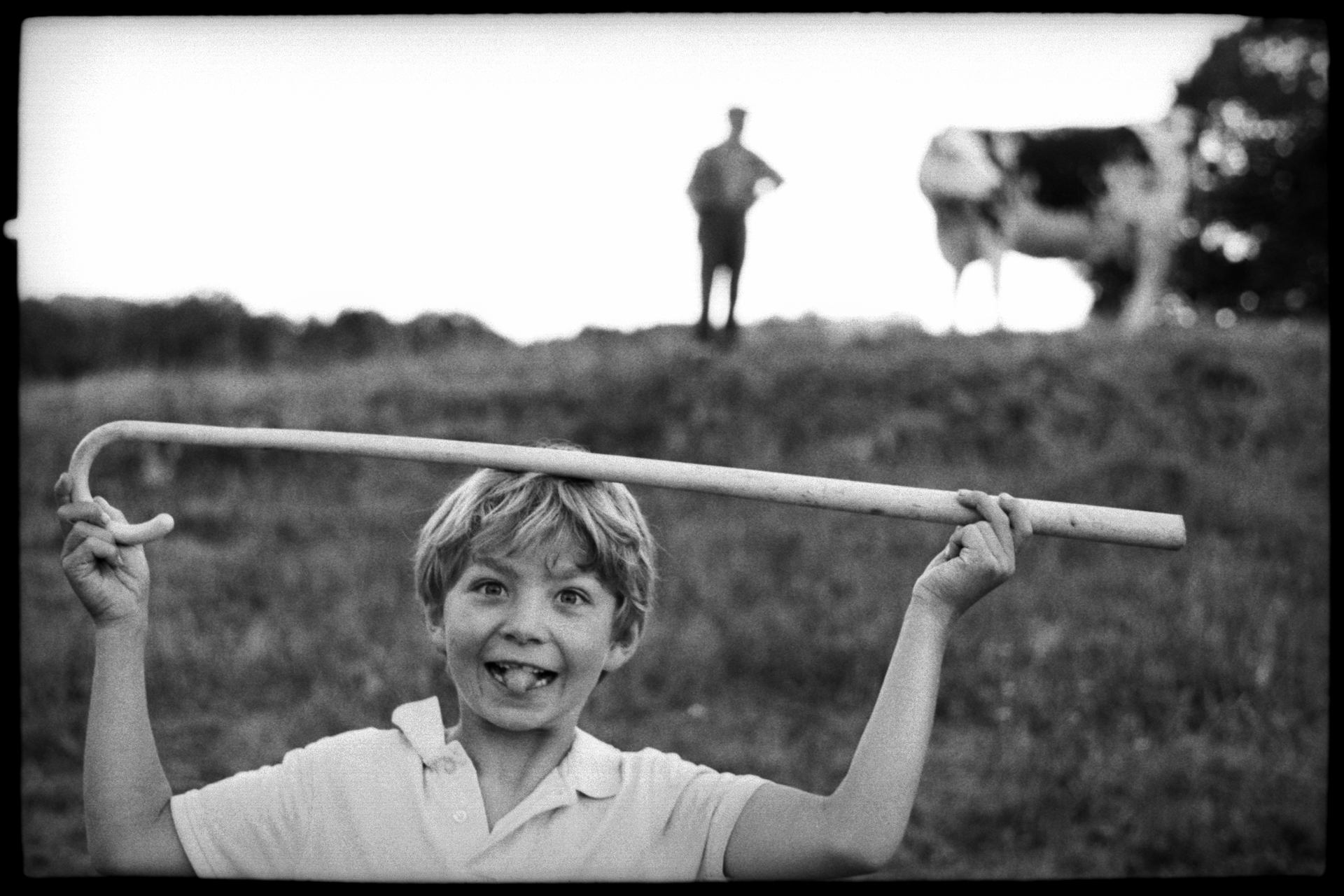 Joan fait le clown entre deux prises